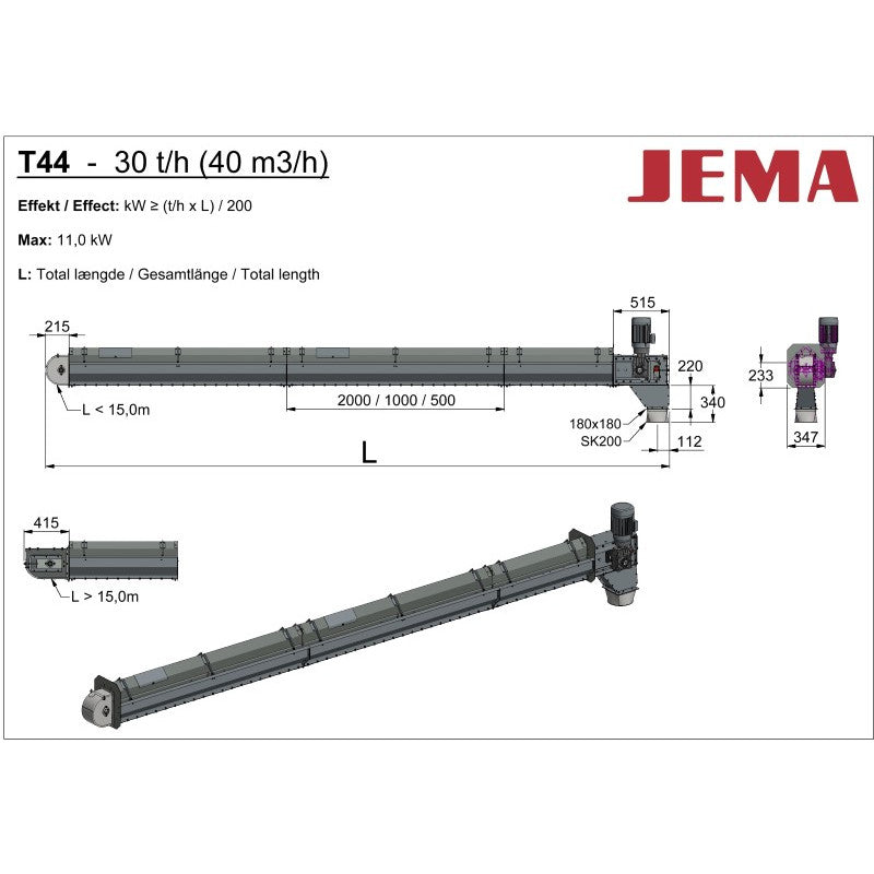 T44 Annahmeredler - horizontal