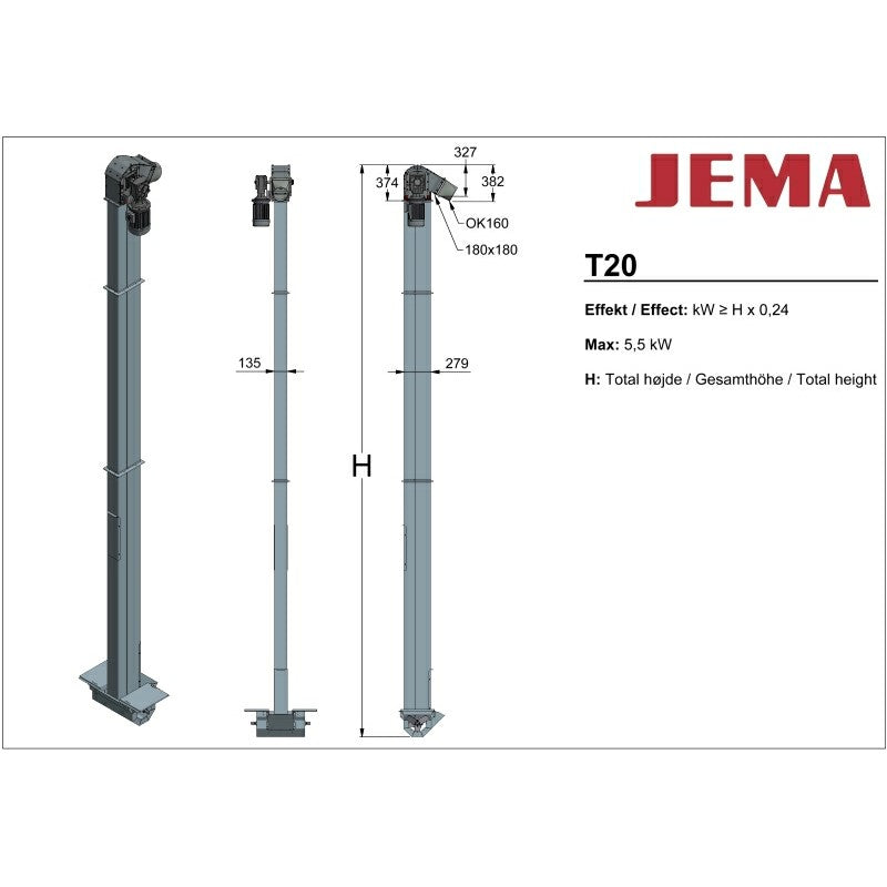 T20 Kædeelevator - 25 t/h