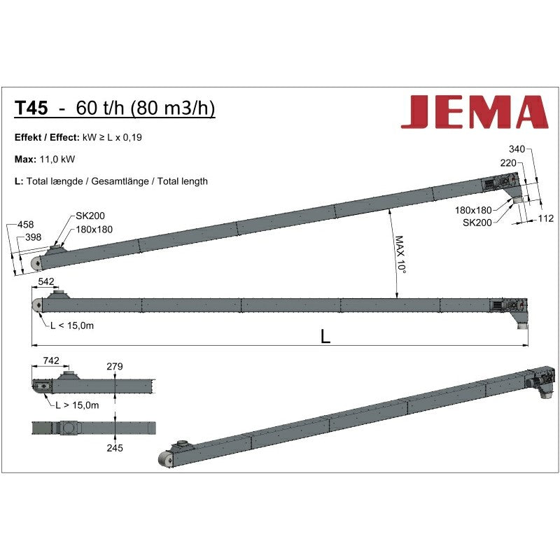 T45 Kettenredler - horizontal