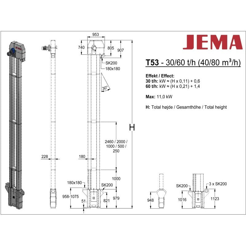 T53 Becherelevator - 30/60 t/h