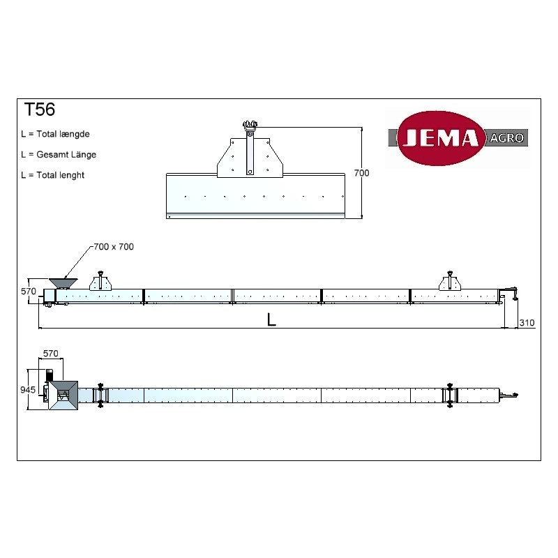 T56 Verteilerschnecke 1-Wegs Transport